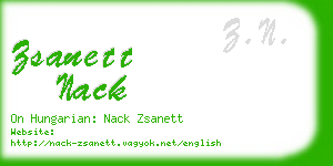 zsanett nack business card